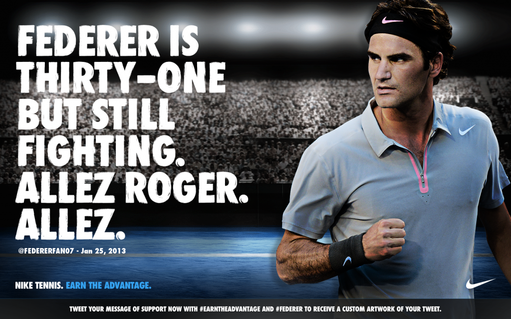 Nike tennis. Earn the Advantage. – FedFan