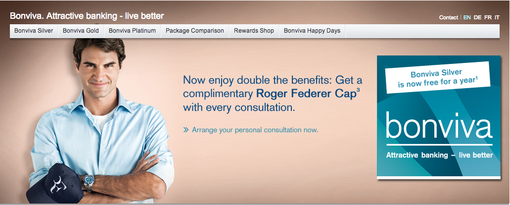 Roger Federer Credit Suisse Bonviva 2013