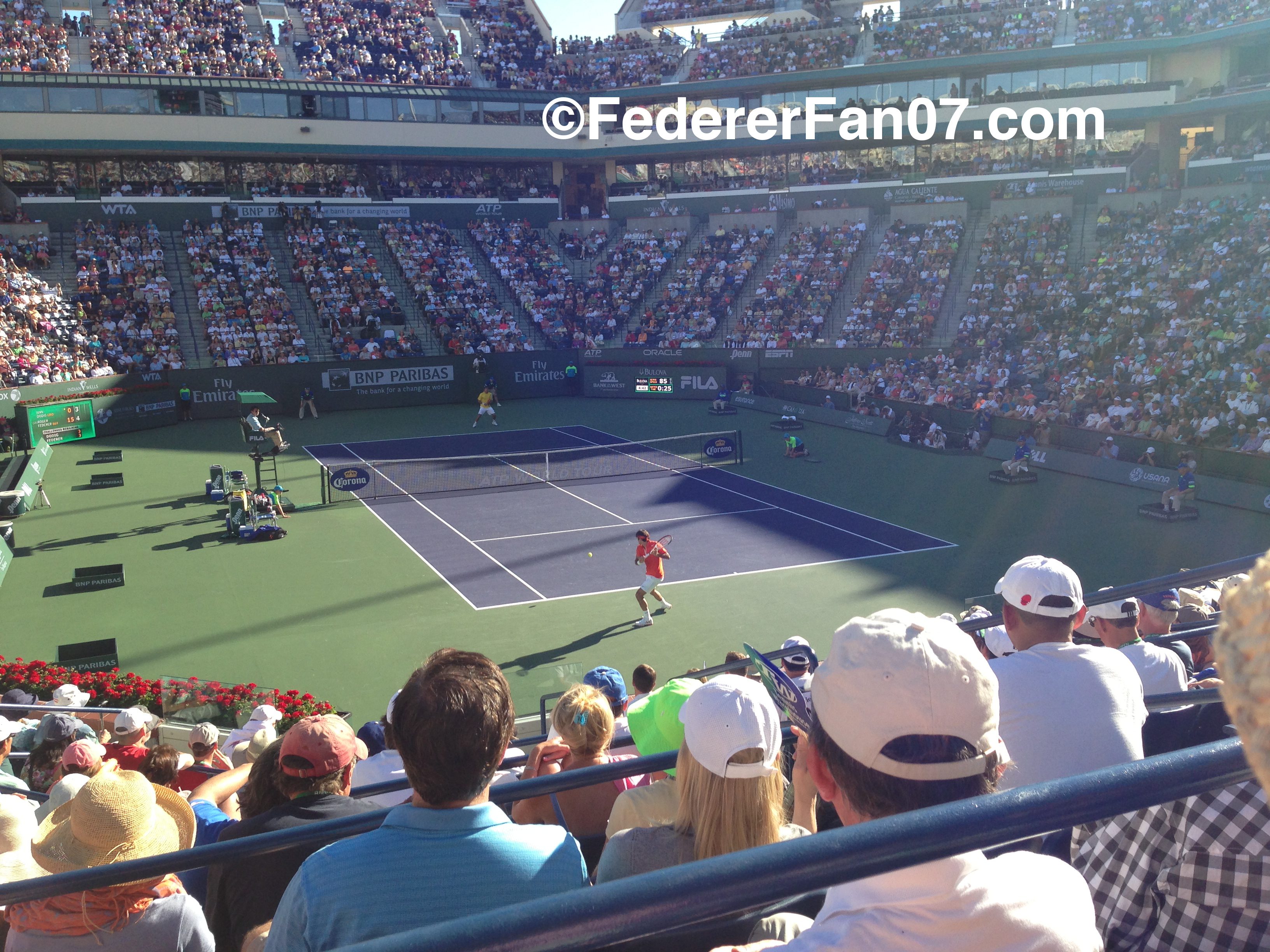 Roger Federer at 2013 BNP Paribas Open in Indian Wells. All photos and video taken by FedererFan07. Go to https://federerfan07.com for more.