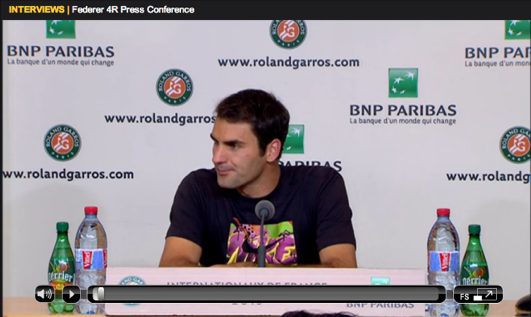 Federer Roland Garros 2013 fourth round press conference