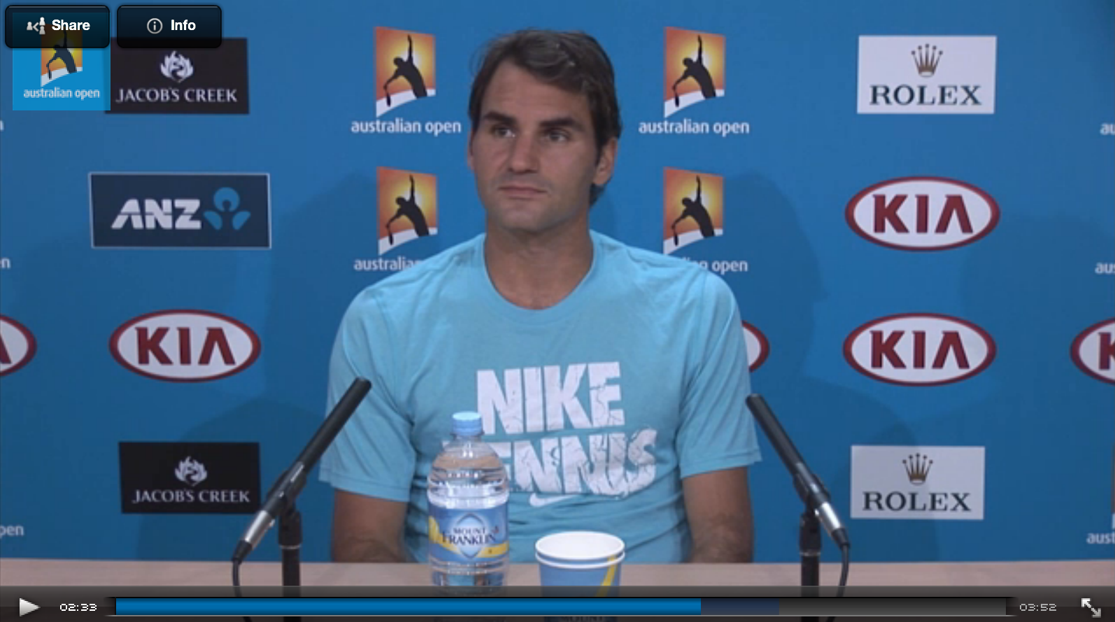 Roger Federer 2014 Australian Open 2nd Round Press Conference