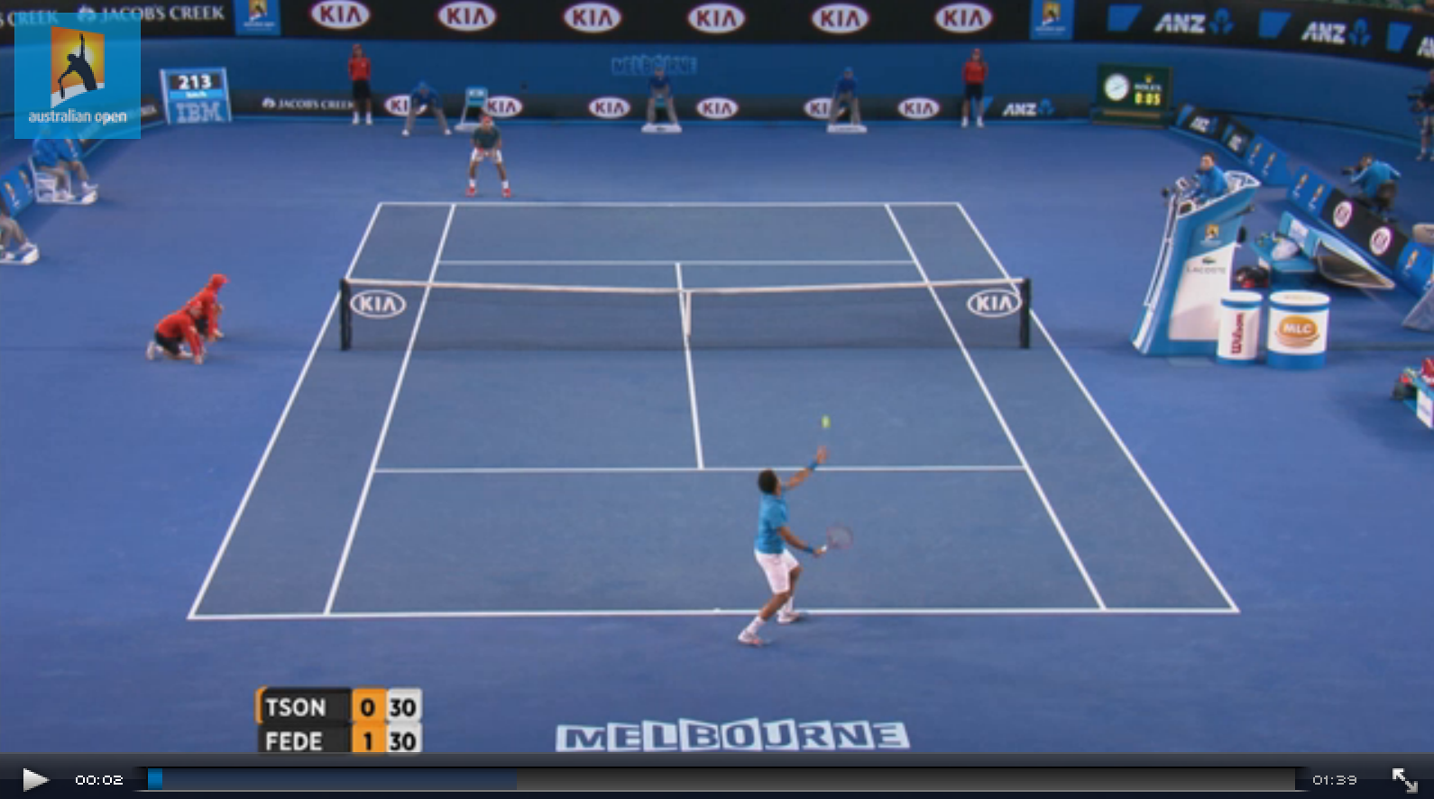 Roger Federer 2014 Australian Open 4th Round Highlights