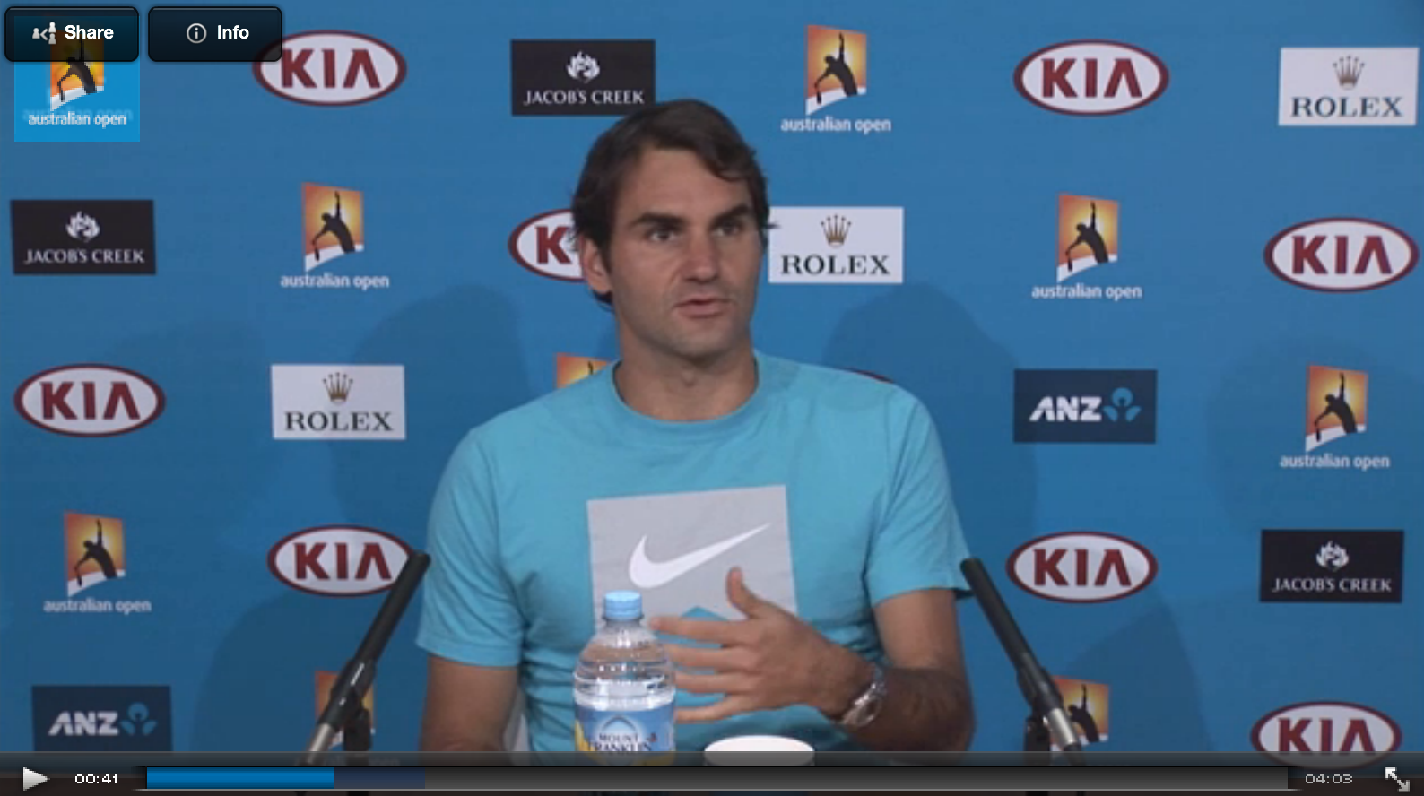 Roger Federer 2014 Australian Open QF Press Conference