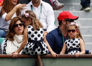 Federer Twin Girls at Roland Garros