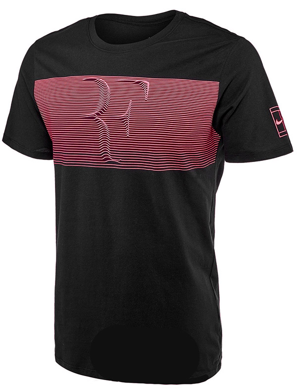 Roger Federer 2018 Australian Open Nike RF Shirt Black - Roger Federer 2018 Australian Open Nike Outfit